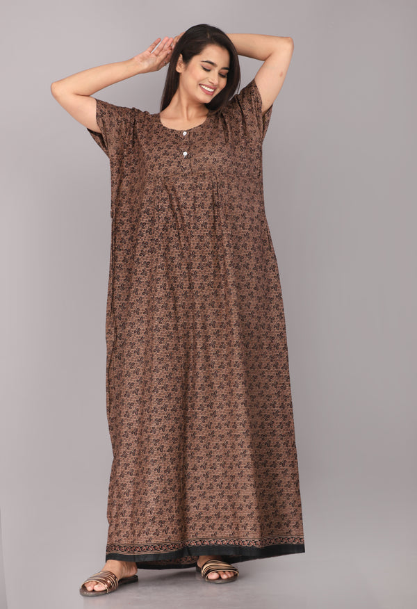 Cotton Printed Night Gown For Women