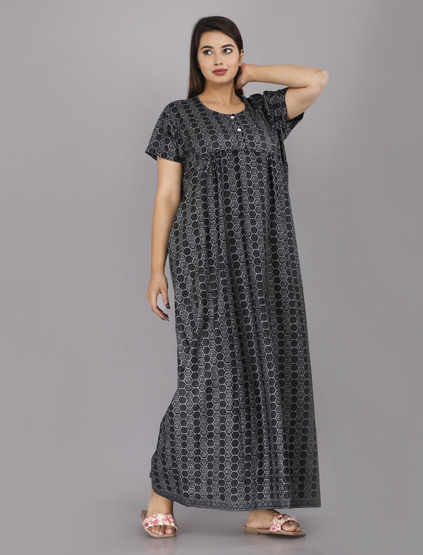 Cotton Printed Night Gown For Women