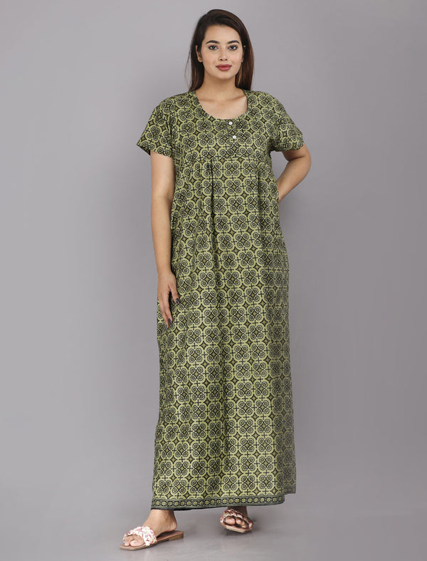 Cotton Printed Night Gown For Women