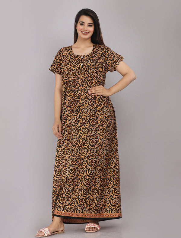 Cotton Printed Night Gown For Women