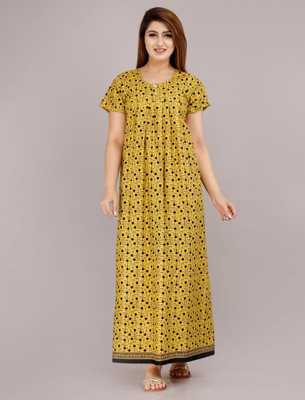 Cotton Printed Night Gown For Women