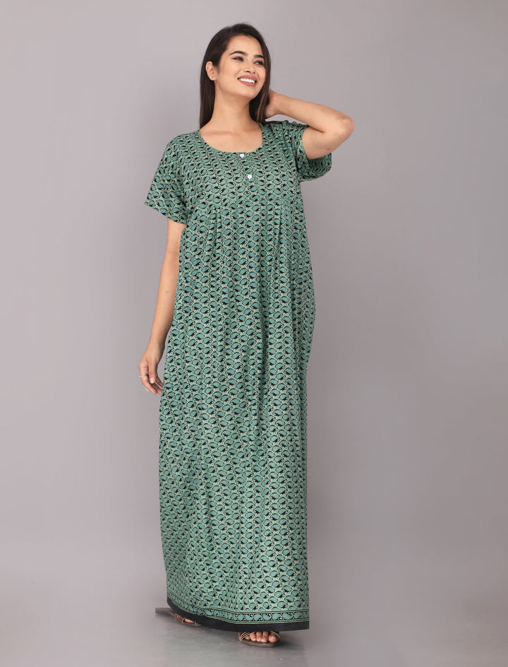 Cotton Printed Night Gown For Women