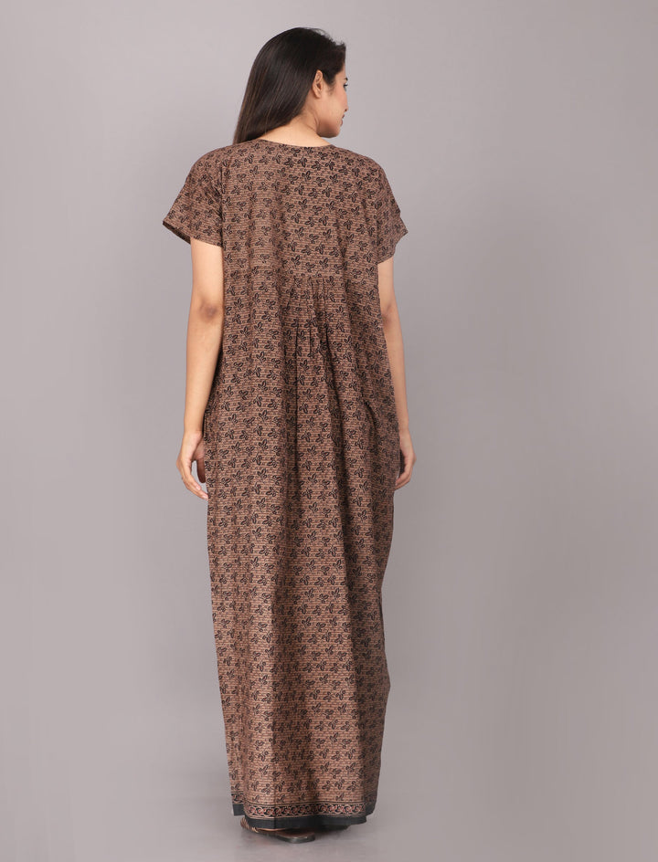 Cotton Printed Night Gown For Women