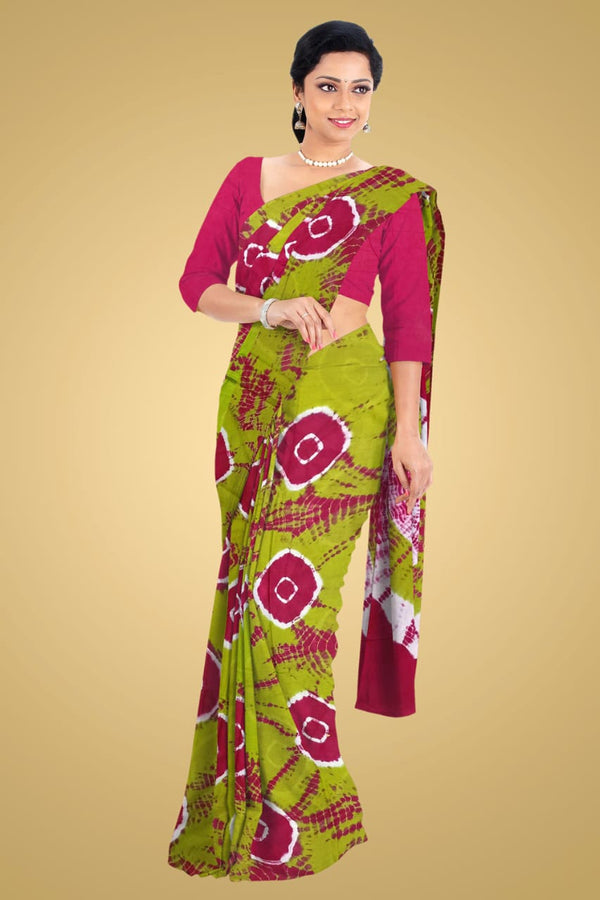 Jaipuri Mulmul Cotton Printed Saree With Blouse