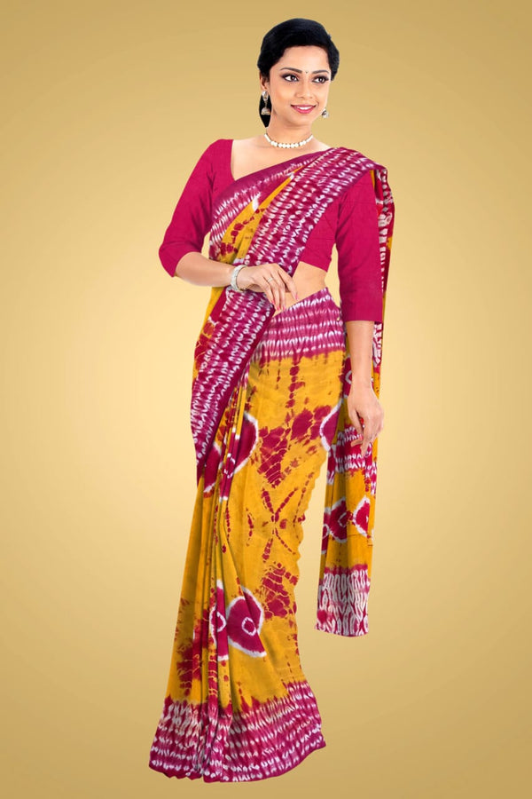 Jaipuri Mulmul Cotton Printed Saree With Blouse