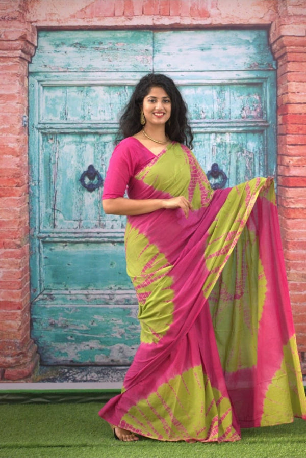 Jaipuri Mulmul Cotton Printed Saree With Blouse