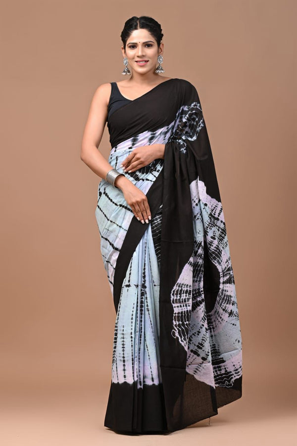 Jaipuri Mulmul Cotton Printed Saree With Blouse