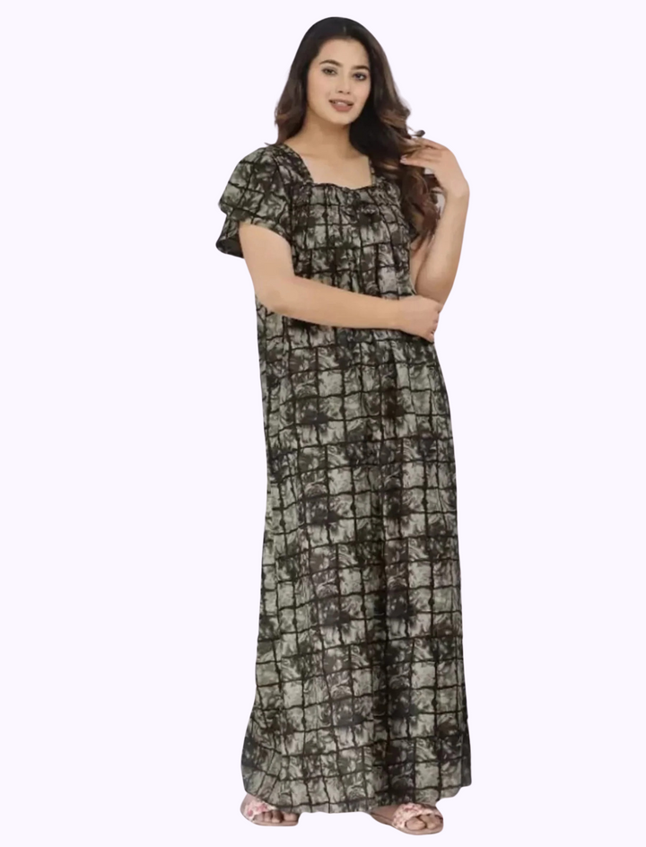 Cotton Printed Night Gown For Women