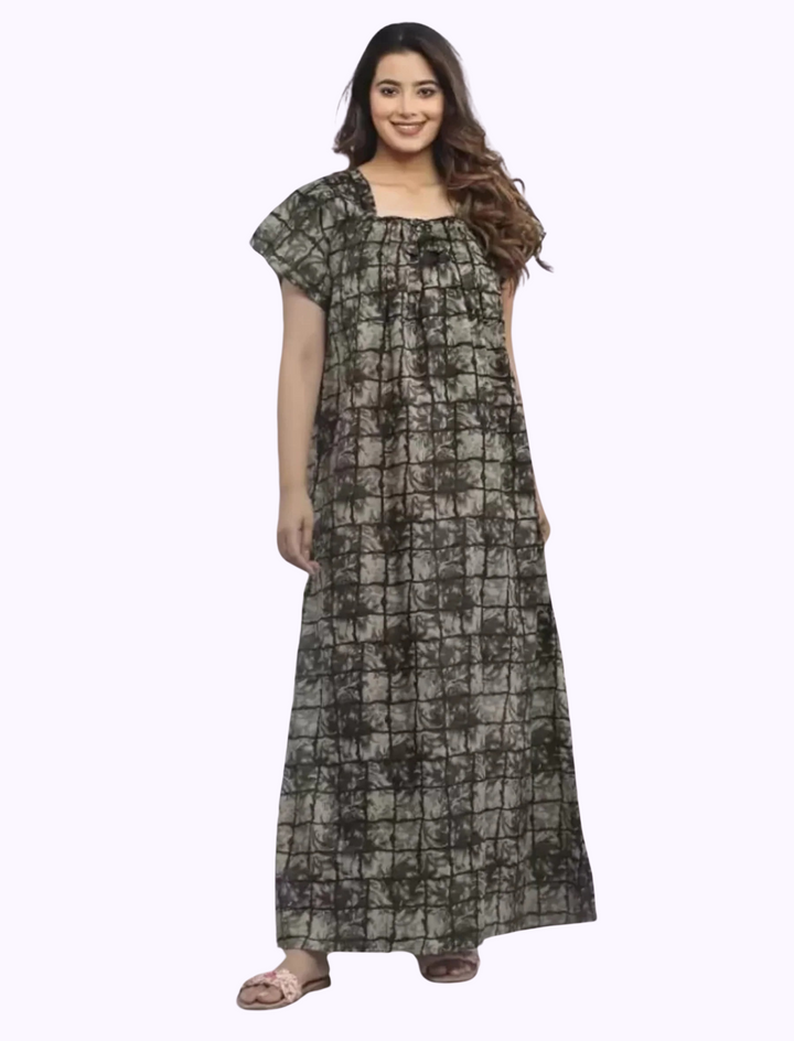 Cotton Printed Night Gown For Women